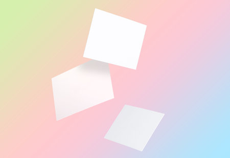 Photo of business cards. Mock-up for branding identity. For graphic designers presentations and...