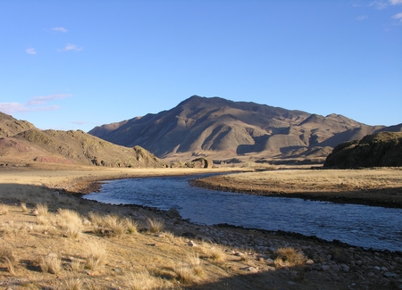 Valley of the river Alash.の写真素材