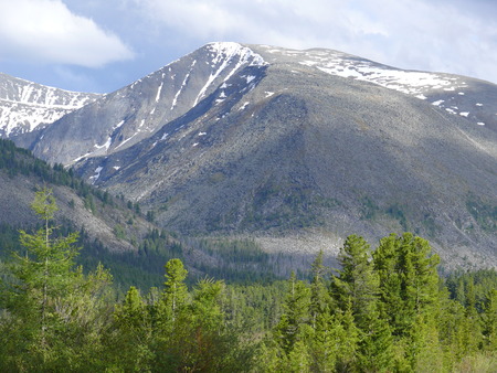 Tops of the Western Sayan mountainsの写真素材