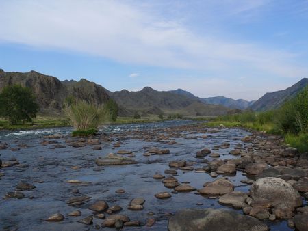 The river Alash. Republic Tuva.の写真素材