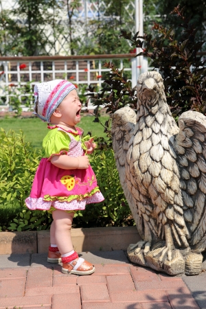 The crying little girlの写真素材