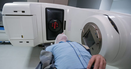 Linear Accelerator at hospital. Linear accelerators are the newest radiation technology available today.の写真素材
