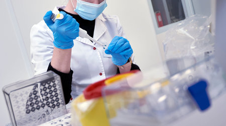 Laboratory of Genetic Biotechnology. Analysis of cell cultures for testing.