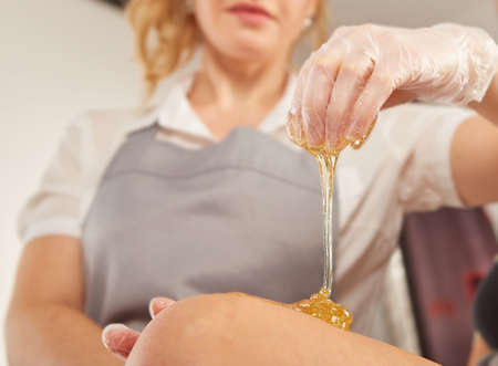 sugar paste for depilation in the lightの写真素材