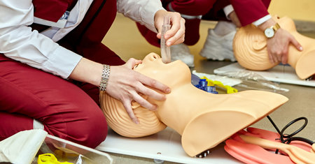CPR first aid resuscitation adult training manikin model