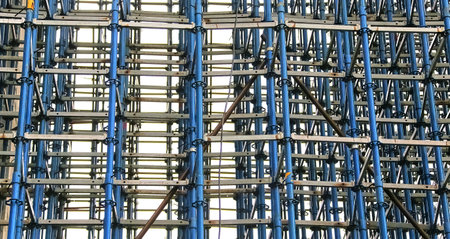 Scaffolding abstract scaffolding on a construction site.の写真素材