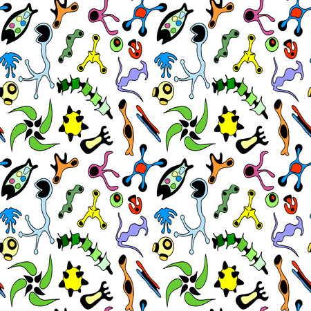 Funny microbes.のイラスト素材