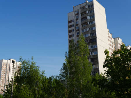 City view. Blue sky. Summertimeの写真素材