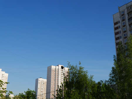 City view. Blue sky. Summertimeの写真素材