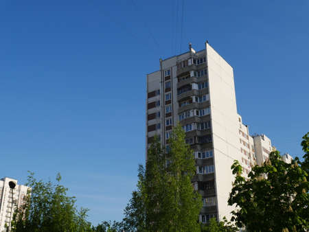 City view. Blue sky. Summertimeの写真素材