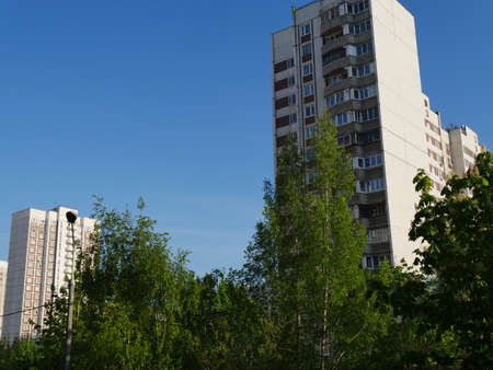 City view. Blue sky. Summertimeの写真素材