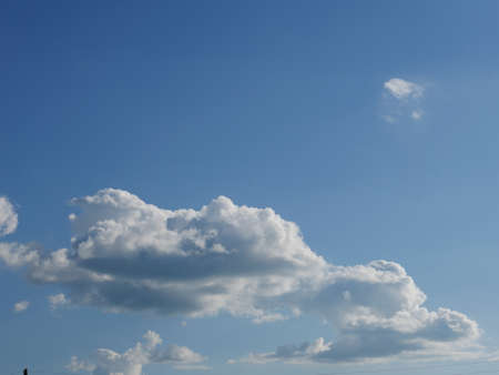 Blue sky and white cloudsの写真素材