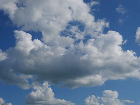 Blue sky and white cloudsの写真素材