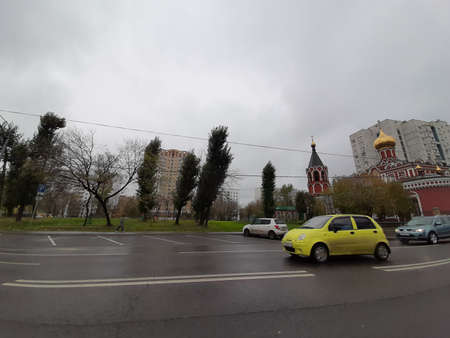 Moscow, Russia - october 20 2020: Ordinary streets of Moscowのeditorial素材