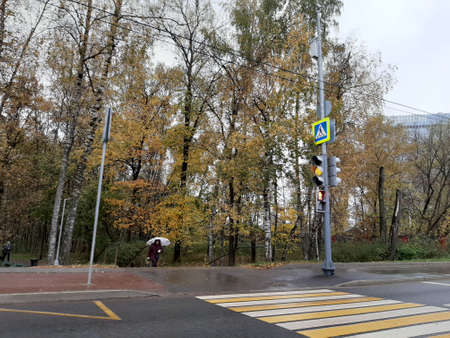 Moscow, Russia - october 20 2020: Ordinary streets of Moscowのeditorial素材