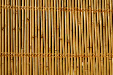 Wall of bamboo. The texture of bamboo. The stems are tightly woven.の写真素材