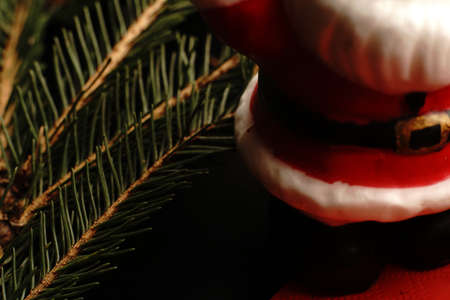 Christmas toys that are hung on the tree. Closeの写真素材