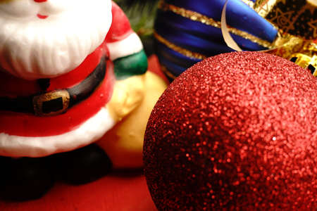 Christmas toys that are hung on the tree. Closeの写真素材