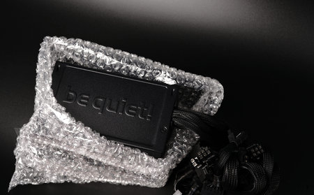 Moscow, Russia - march 3 2021: Branded power supply for a personal computer still in bubble wrap on...