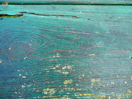 The texture of an old and shabby wooden table. Closeの写真素材