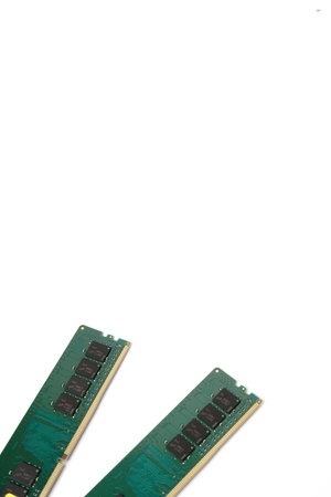 Moscow, Russia - march 3 2021: 16 GB RAM bar on a white background with space for text