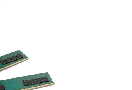 Moscow, Russia - march 3 2021: 16 GB RAM bar on a white background with space for text
