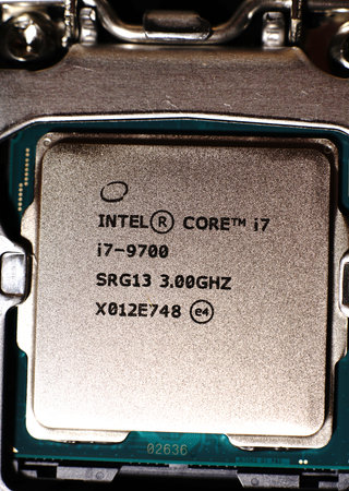 MOSCOW, RUSSIA-March 3, 2021: An 8-core high-performance PC processor is inserted into the...