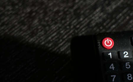 Red on and off button. The concept of a rebootの写真素材