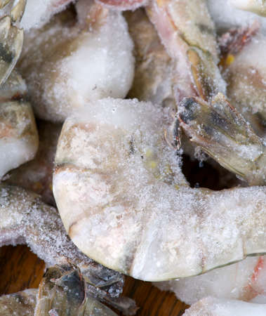 Shrimp large ice cream closeup. Vertical snapshotの写真素材