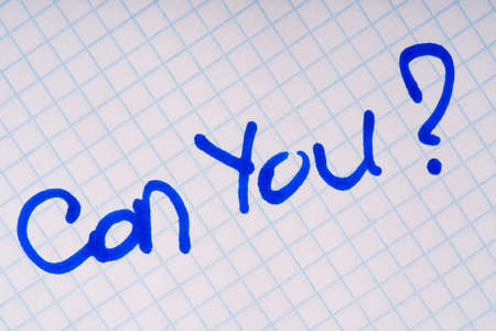 The inscription on the notebook sheet can you.の写真素材