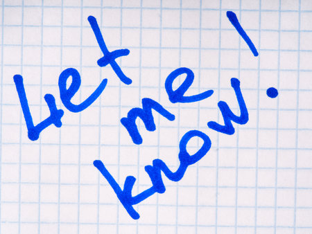 The inscription on the notebook let me knowの写真素材