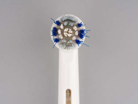 MOSCOW, RUSSIA-February 23, 2022: Electric toothbrush. Closeup.のeditorial素材