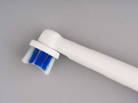 MOSCOW, RUSSIA-February 23, 2022: Electric toothbrush. Closeup. Side viewのeditorial素材