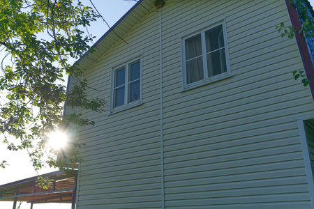 Country house in summer. Day. The sun is shiningの写真素材