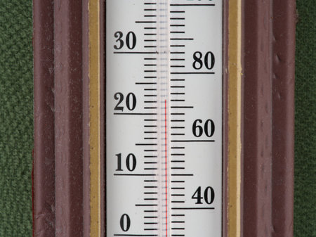 thermometer. Calms the temperature. closeup.の写真素材