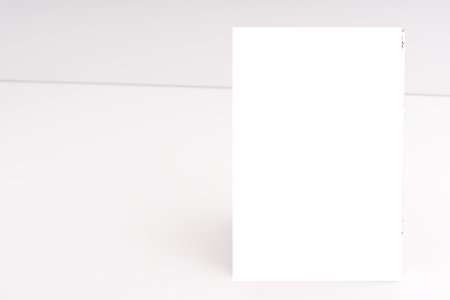 Mockup on a semi white background. Closeup. Space for textの写真素材