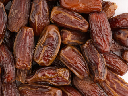 Dates closeup. View from aboveの写真素材