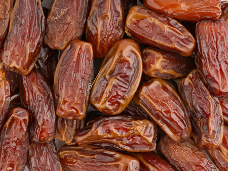 Texture of dates. View from aboveの写真素材