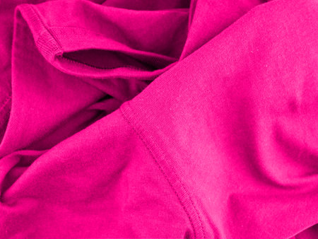 The texture of the fabric is rich pinkの写真素材