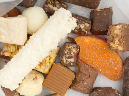 Candy closeup. View from above. Sweetsの写真素材