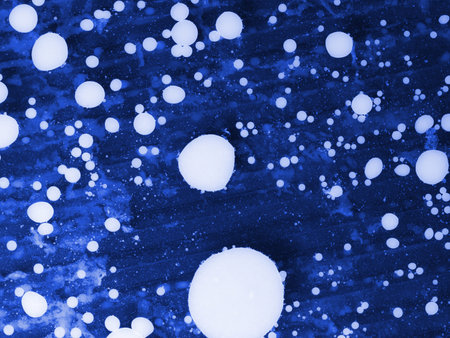 Abstract blue texture with white spots. Closeupの写真素材