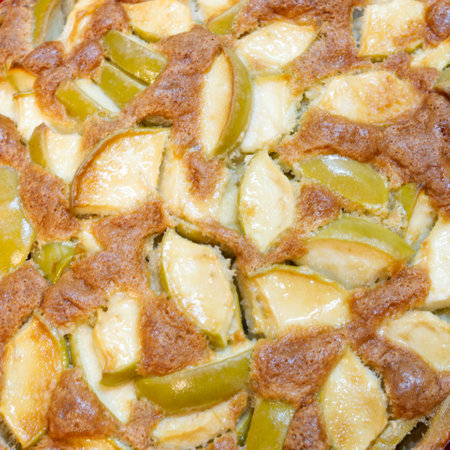 The texture of an apple pie. View from above. Closeupの写真素材