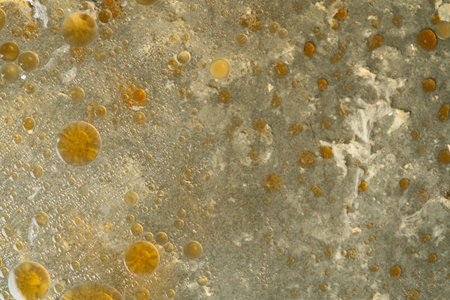 Abstract brown texture with bubbles. view from above. Closeupの写真素材