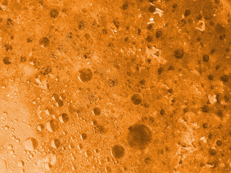 Abstract brown texture with bubbles. view from above. Closeupの写真素材
