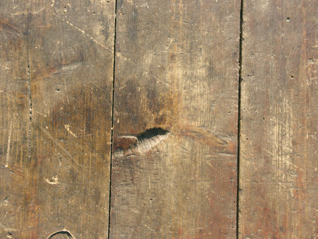 The texture of old boards laid vertically. View from above. Close.の写真素材