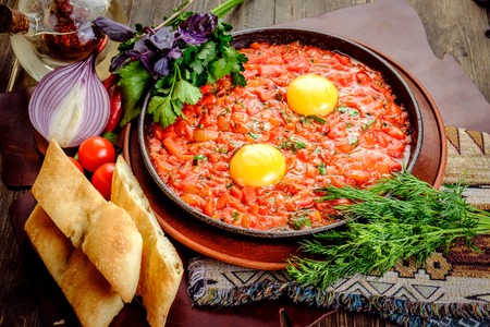 Georgian cuisine foodset from khachapuri, cerboliの写真素材