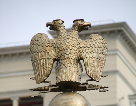Double-headed eagle, Moscow, Russiaのeditorial素材
