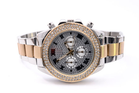 wristwatch on white backgroundの写真素材