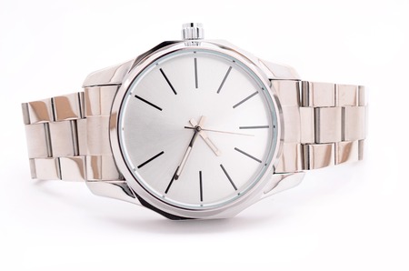 wristwatch on white backgroundの写真素材