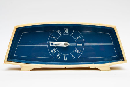 desk clock with rectangular clock face